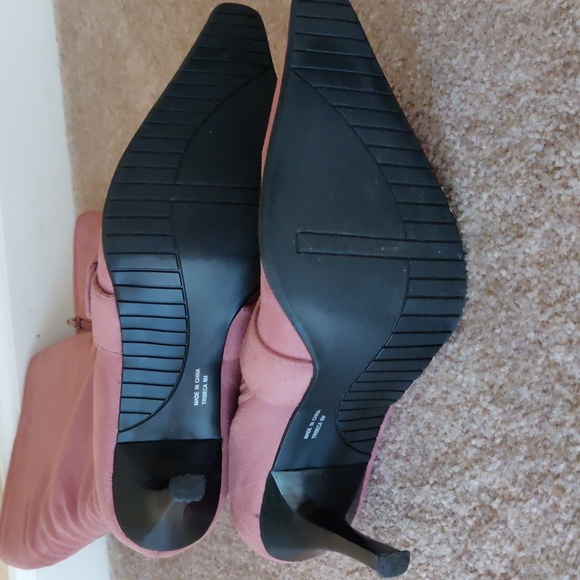 Ladies Soft Mauve/Pink/Rose Suede Amanda Smith Boots Size 8 - Picture 5 of 6